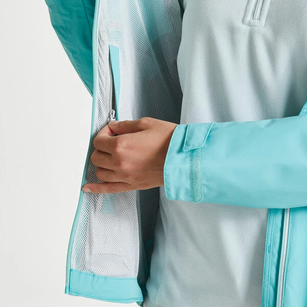 Craghoppers Women's Atlas Waterproof Shell Jacket Sea Breeze/ Verde RRP £85 CWW1158 - Image 2