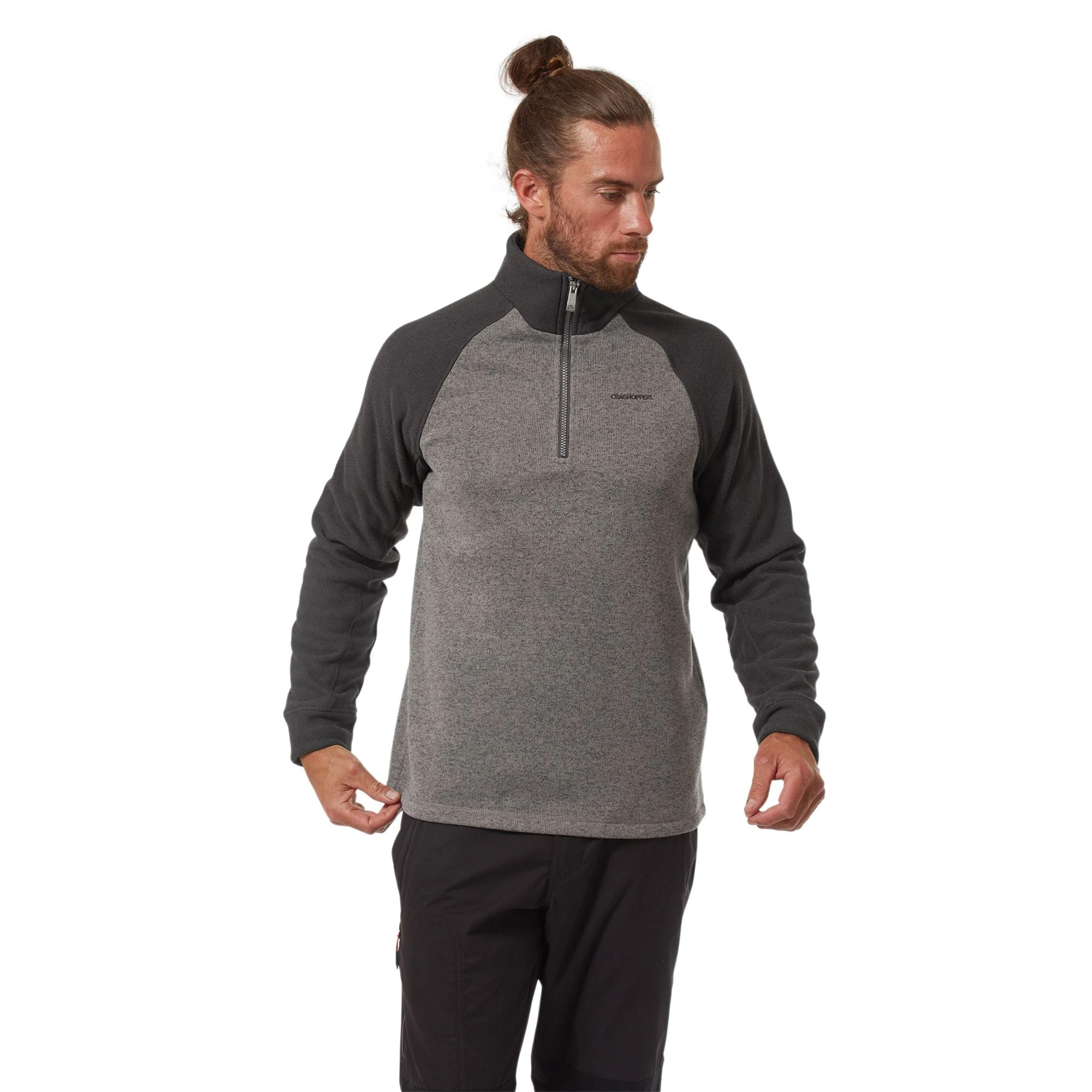 Craghoppers Men's Barker Half-Zip Fleece Quarry Grey Marl CMA1288 RRP £40 - Image 2