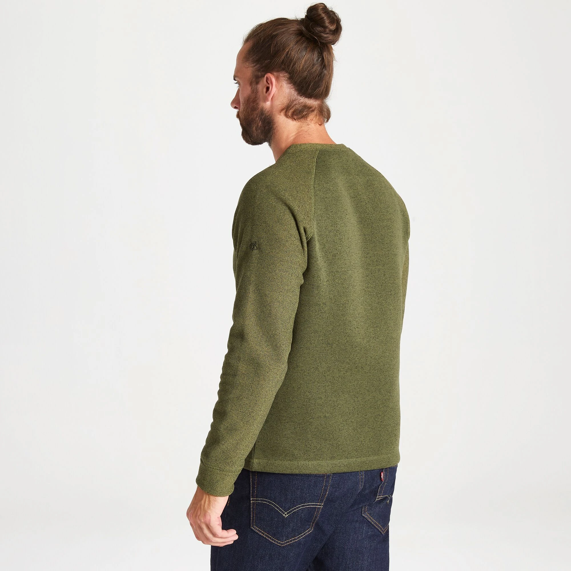 Craghoppers Men's Barker Jumper Bottle Green Marl CMA1283 - Image 3