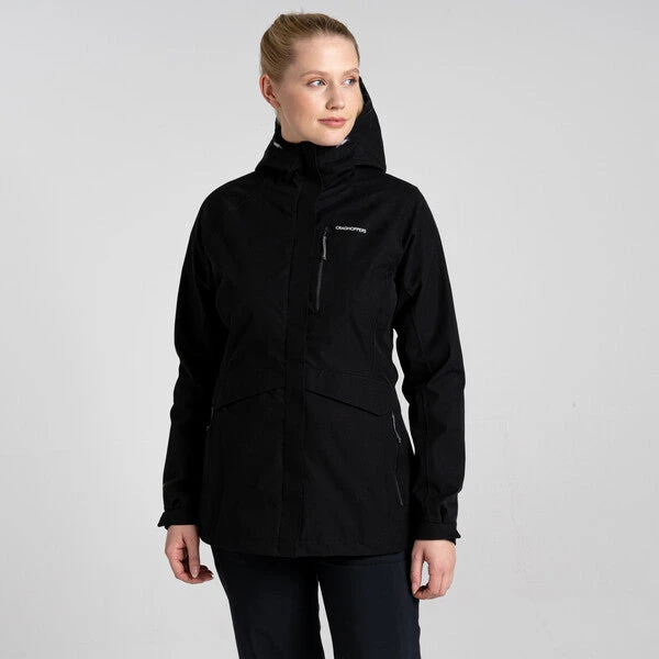 Craghoppers Women's Waterproof Caldbeck Jacket | Black - Image 2