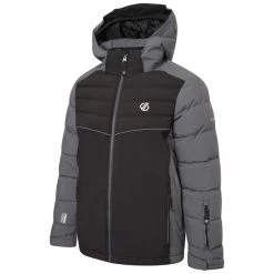 Dare2B Dare 2b Boy's Cheerful Waterproof Insulated Ski Jacket Black/ Storm Grey