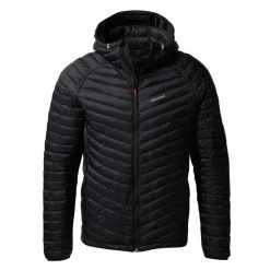 Craghoppers Men's Expolite Hooded Jacket Black/Red CMN230 RRP £120
