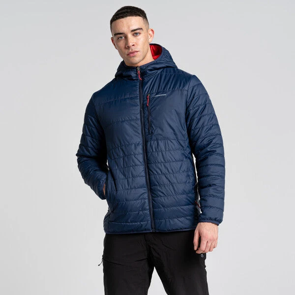 Craghoppers Men's CompressLite VI Hooded Reversible Jacket Navy/Chilli - Image 2