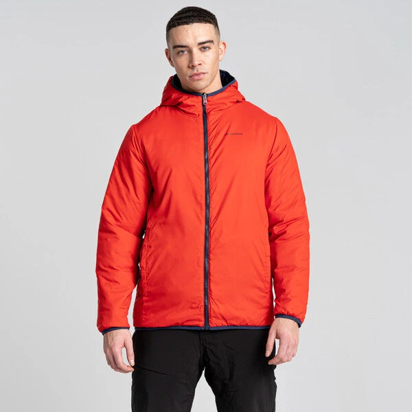 Craghoppers Men's CompressLite VI Hooded Reversible Jacket Navy/Chilli - Image 3