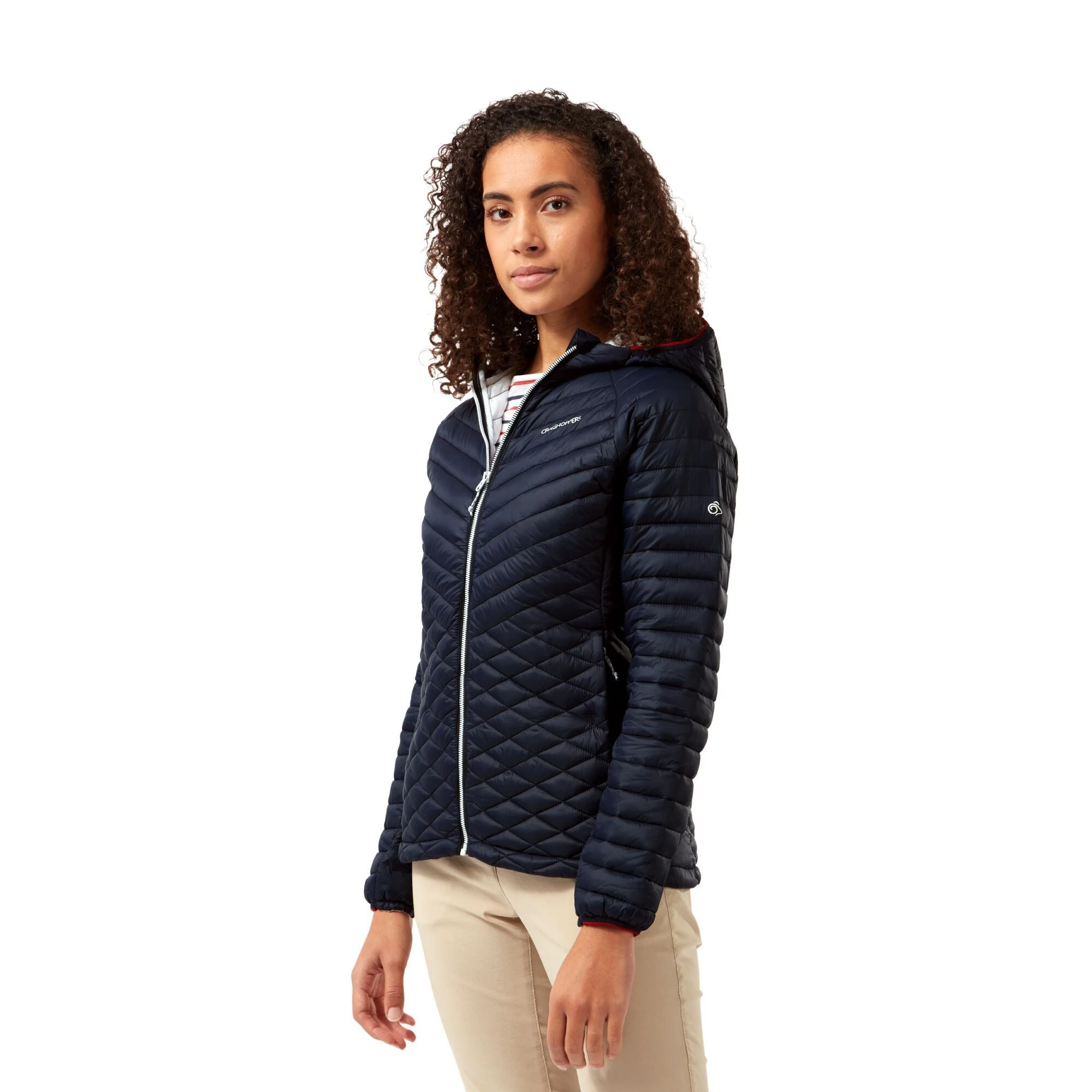Craghoppers Women's Expolite Hooded Jacket Navy CWN260 - Image 2