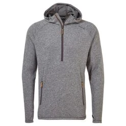 Craghoppers Men's Dynamic Hooded Half Zip Top Black Pepper CMT962