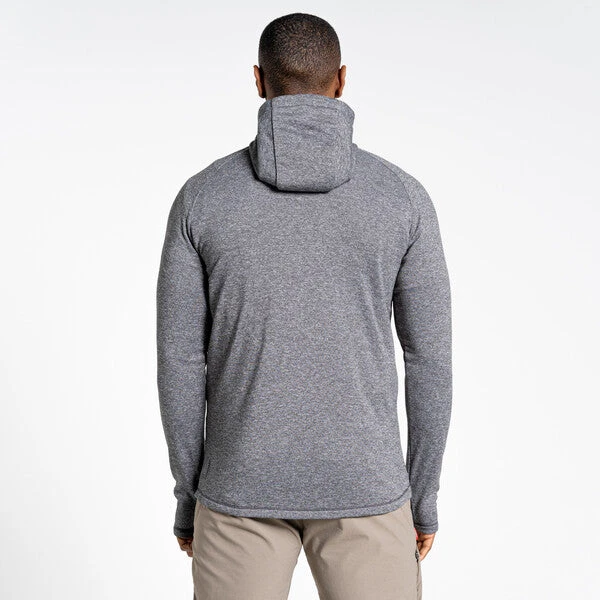 Craghoppers Men's Dynamic Hooded Half Zip Top Black Pepper CMT962 - Image 3