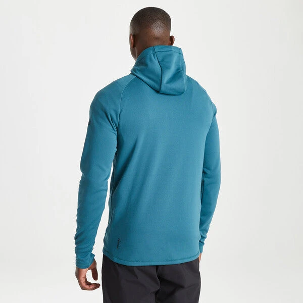 Craghoppers Men's Dynamic Hooded Half Zip Top Winter Lagoon Marl CMT962 - Image 3