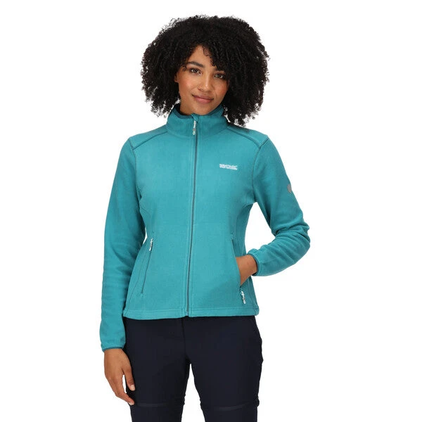 Regatta Women's Floreo IV Full Zip Fleece Turquoise - Image 2