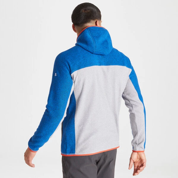 Craghoppers Men's Gregor Full Zip Hoodie Avalanche Blue/ Cloud Grey Marl CMA1316 - Image 3