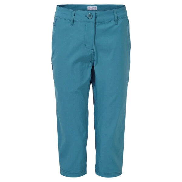 Craghoppers Women's Kiwi Pro Crop 3/4 Length Trousers Sacramento Green CWA1283