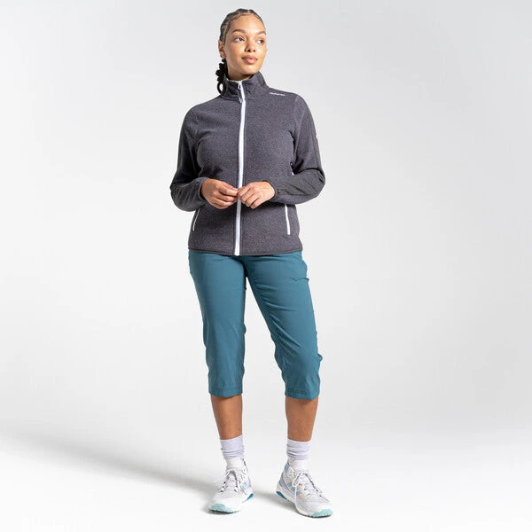 Craghoppers Women's Kiwi Pro Crop 3/4 Length Trousers Sacramento Green CWA1283 - Image 2