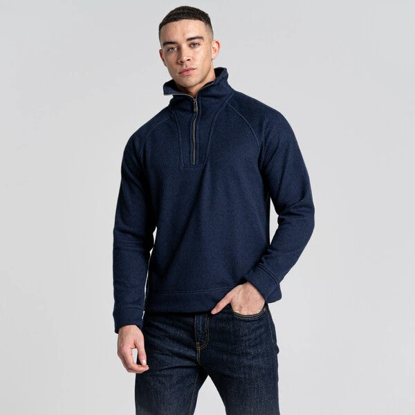 Craghoppers Men's Logan Half Zip Fleece | Blue Navy Marl - Image 2