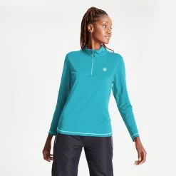 Dare2B Dare 2b Women's Lowline II Half Zip L Midlayer Baselayer Blue RRP £35