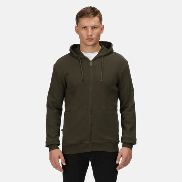 Regatta Men's Lyman Full Zip Hooded Fleece Khaki - Image 2