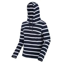 Regatta Women's Maelys Hooded Top | Navy White Stripe