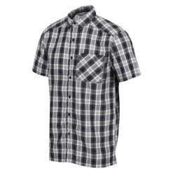 Craghoppers Regatta Men's Mindano VI Short Sleeve Shirt Black Check