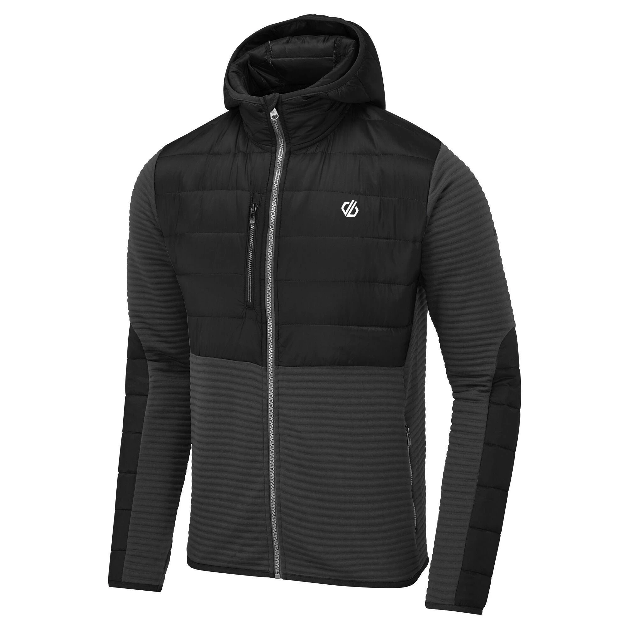 Dare2B Dare 2b Narrative Full Zip Hooded Hybrid Fleece Jacket Black RRP £90