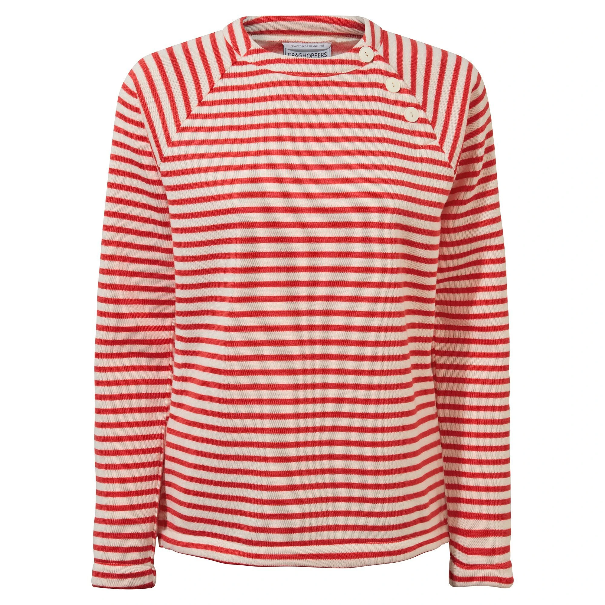 Craghoppers Women's Neela Crew Neck Insulating Jumper Watermelon Stripe