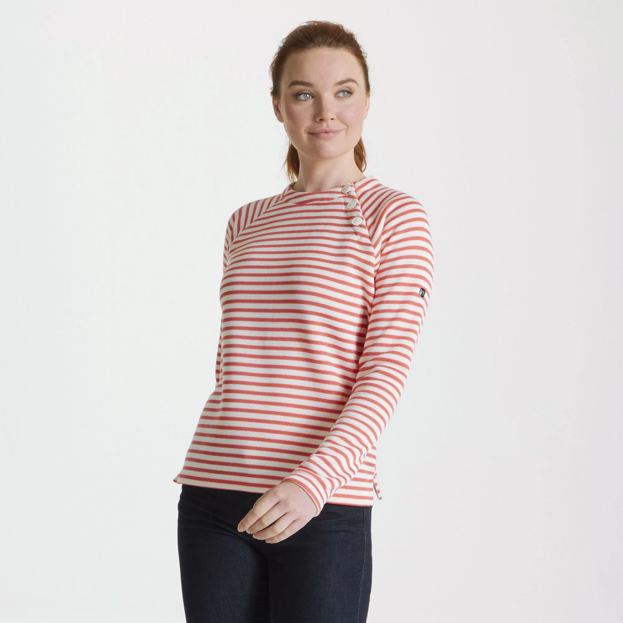 Craghoppers Women's Neela Crew Neck Insulating Jumper Watermelon Stripe - Image 2