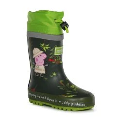 Regatta Peppa Splash Welly Dark Khaki Forest