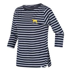 Regatta Women's Polina Printed Long Sleeved T-Shirt Navy White Stripe