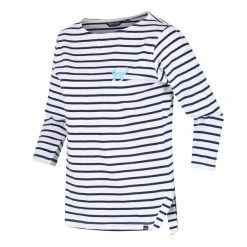 Regatta Women's Polina Printed Long Sleeved T-Shirt White Stripe