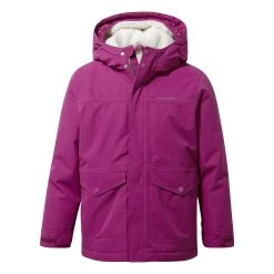 Craghoppers Girl's Sayuri Waterproof Fleece Lined Jacket Baton Rouge CKP046 RRP £55