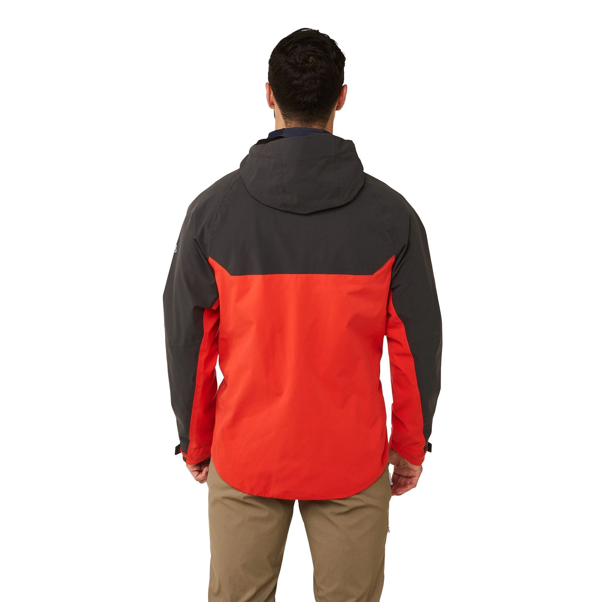 Craghoppers Craghopppers Men's Trelawney Waterproof Hooded Jacket Black Pepper/Red CMW772 RRP £100 - Image 3