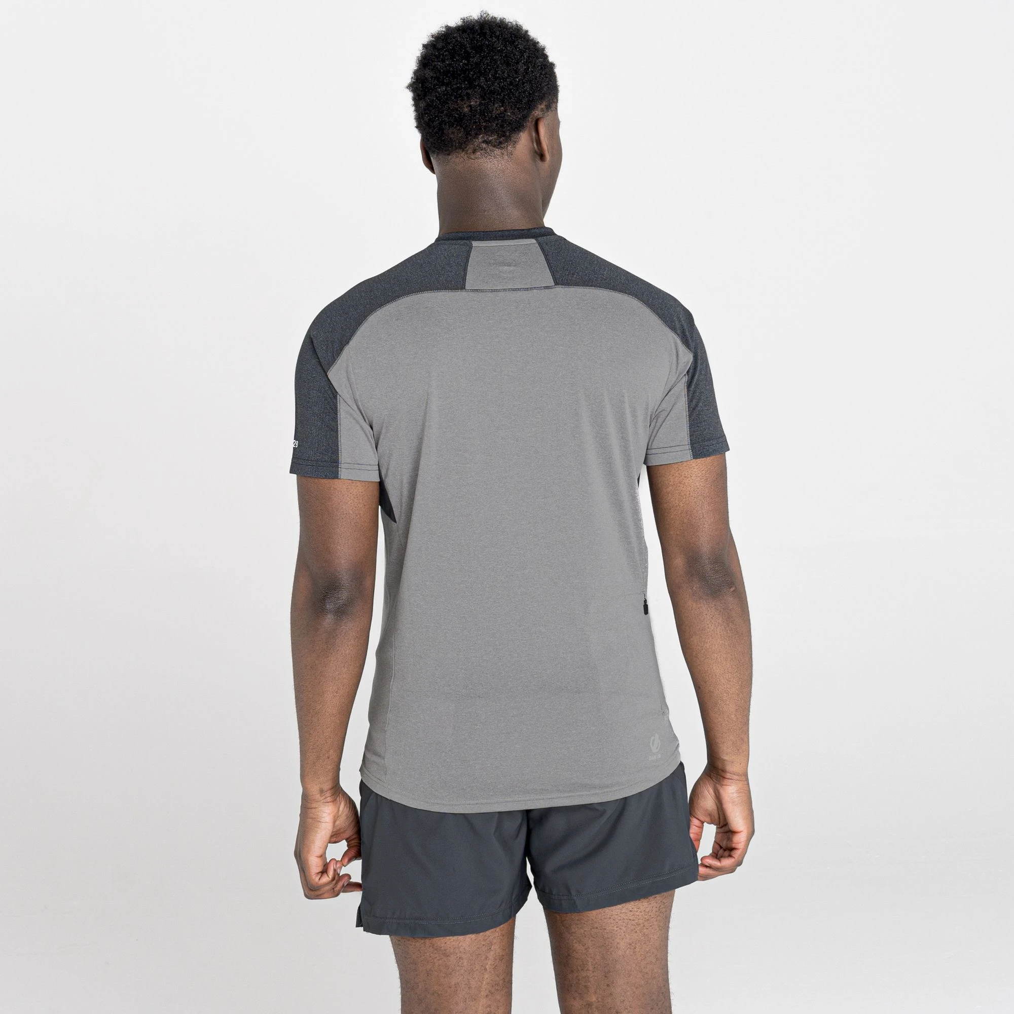 Dare2B Dare 2b Men's Aces II Zip Up Lightweight T-Shirt Ash/Ebony - Image 3