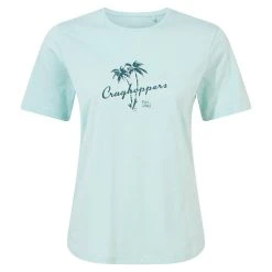 Craghoppers Women's Ally T-Shirt Poolside Green Palm Tree