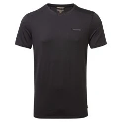 Craghoppers Men's Atmos Short Sleeved T-Shirt Black Pepper