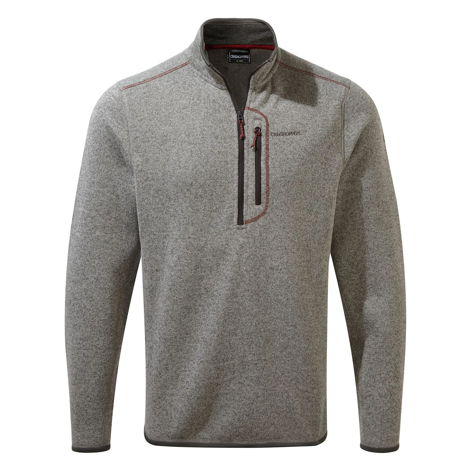 Craghoppers Men's Bronto Half Zip Soft Grey Marl CMA1285 RRP £45