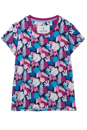 Lighthouse Women's Causeway Tee Navy Abstract Floral