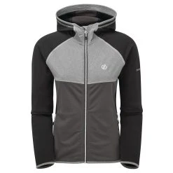 Dare2B Dare 2b Women's Courteous II Full Zip Hooded Midlayer Black/Ebony DWL427