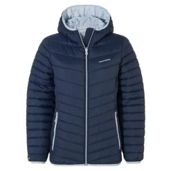 Craghoppers Women's Compresslite VIII Hooded Jacket | Blue Navy / Autumn Mist