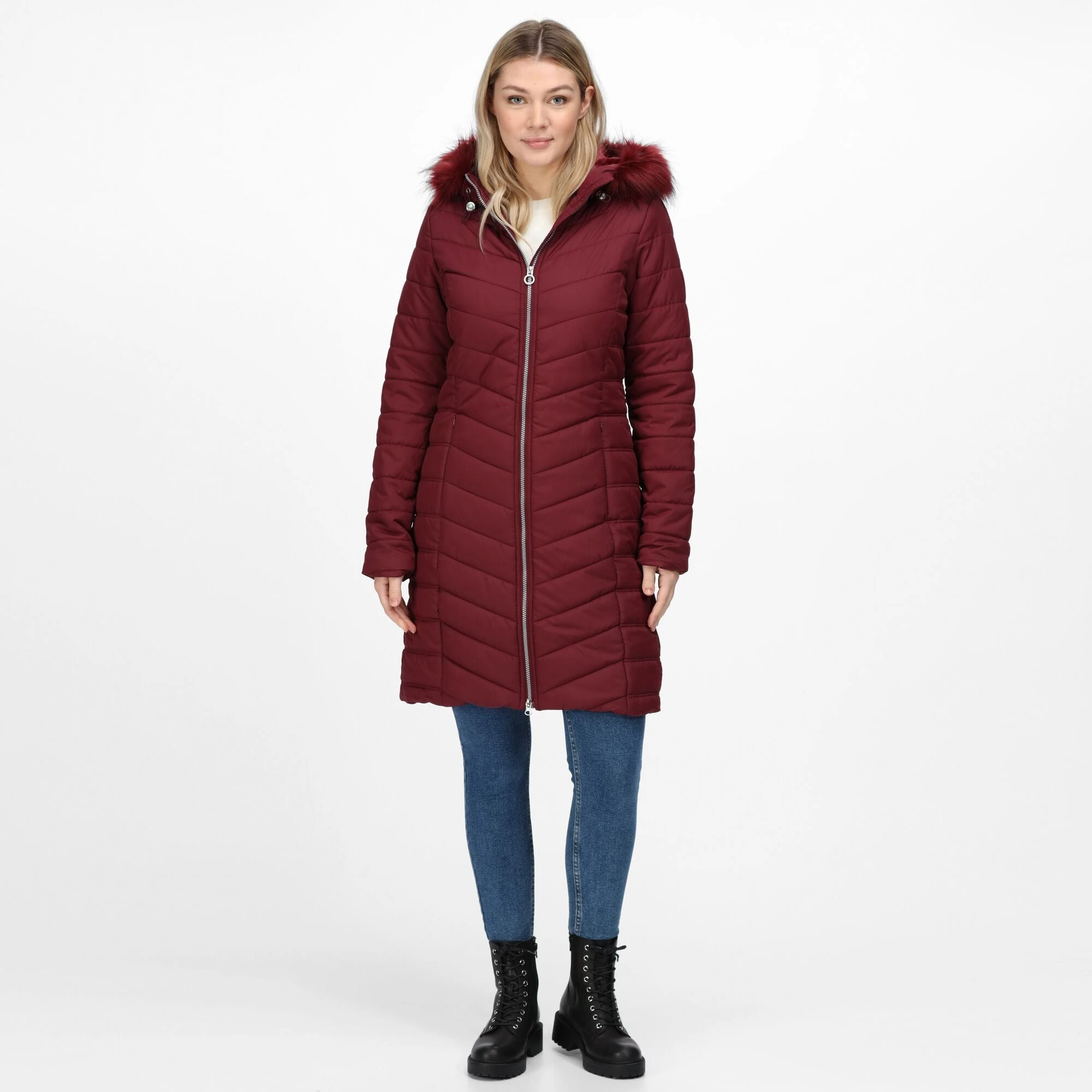 Regatta Women's Fritha Insulated Parka Claret - Image 2