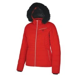 Dare2B Dare 2b Women's Glamorize Faux Fur Trim Luxury Ski Jacket Lollipop Red RRP £200