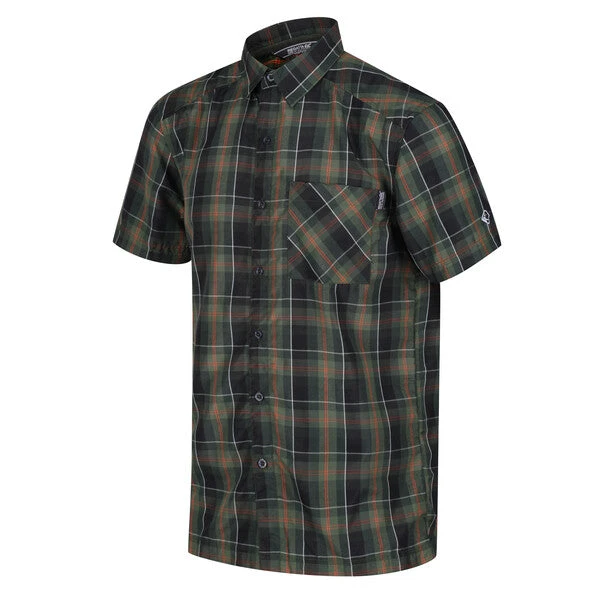 Regatta Men's Kalambo V Short Sleeve Shirt Deep Forest - Image 2