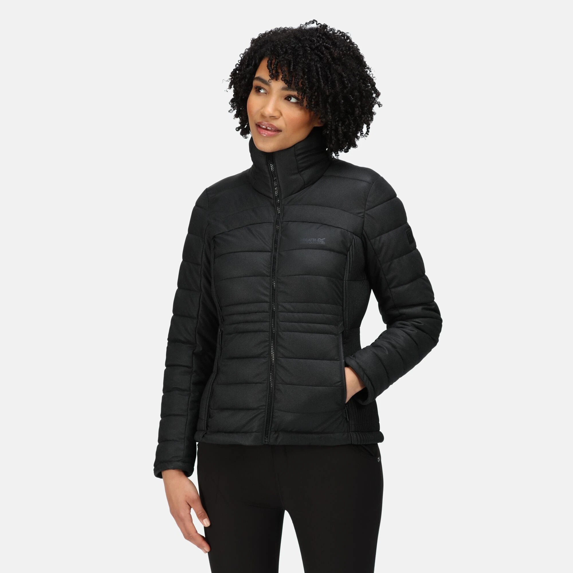 Regatta Women's Keava Insulated Quilted Jacket Black Glitter - Image 2