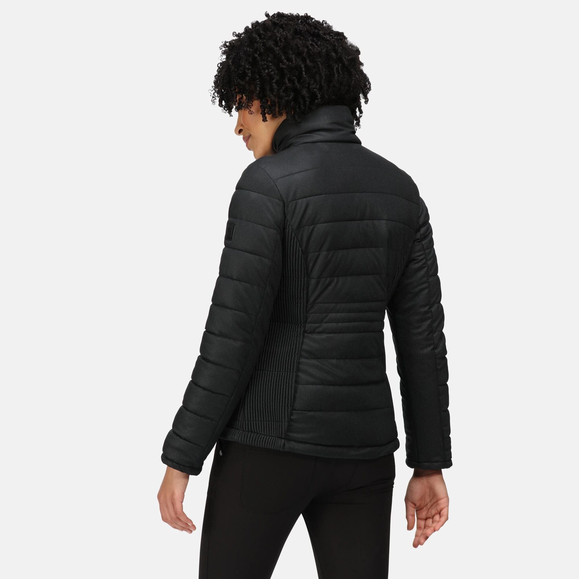 Regatta Women's Keava Insulated Quilted Jacket Black Glitter - Image 3