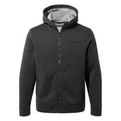 Craghoppers Men's Kinson Fleece Bonded Hoodie Black Pepper RRP £100