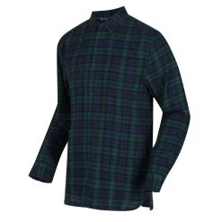 Regatta Men's Lance Cotton Check Shirt Deep Pine RMS157