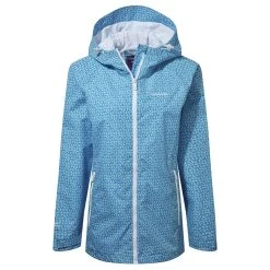 Craghoppers Women's Laurel Waterproof Hooded Lightweight Jacket Blue RRP £120