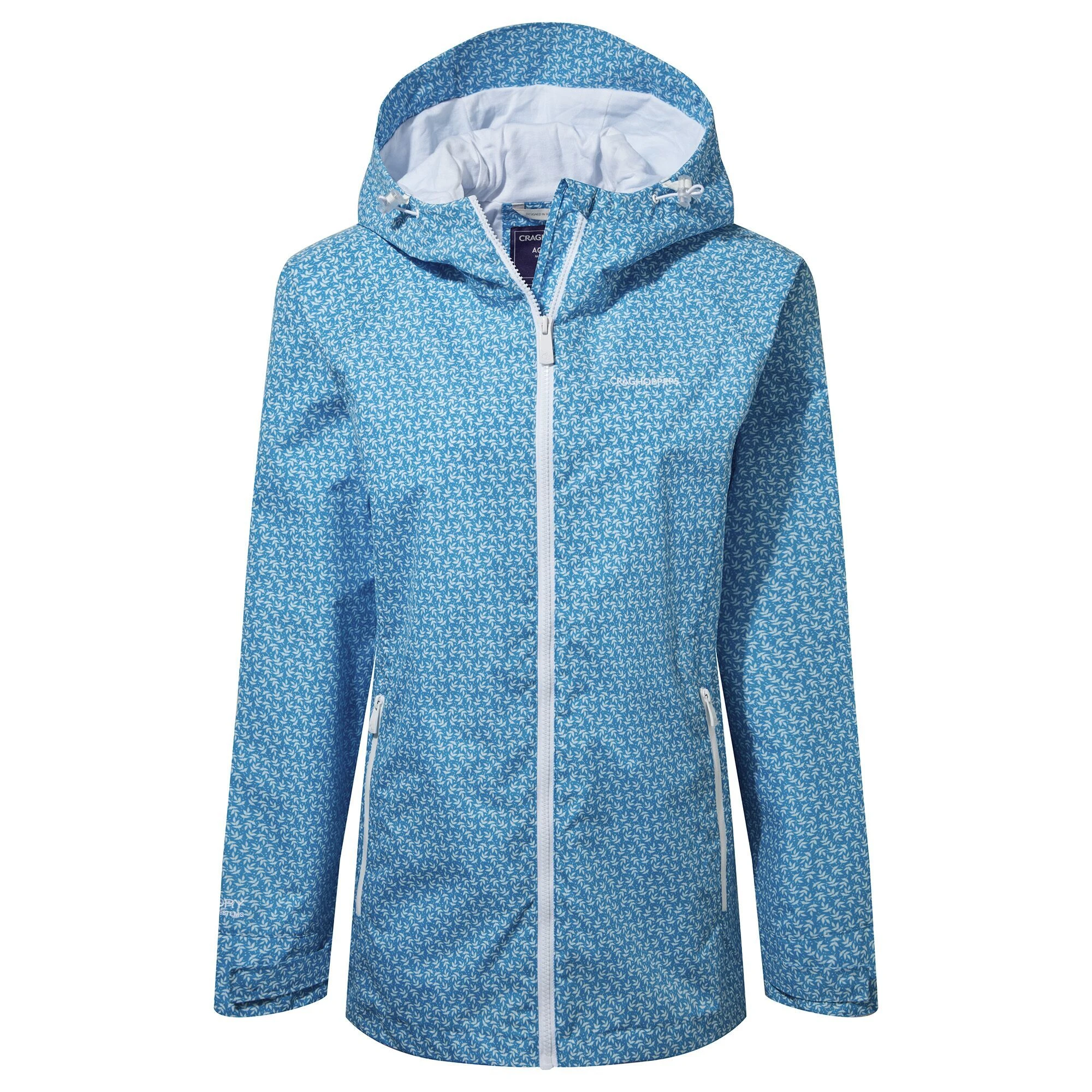 Craghoppers Women's Laurel Waterproof Hooded Lightweight Jacket Blue RRP £120