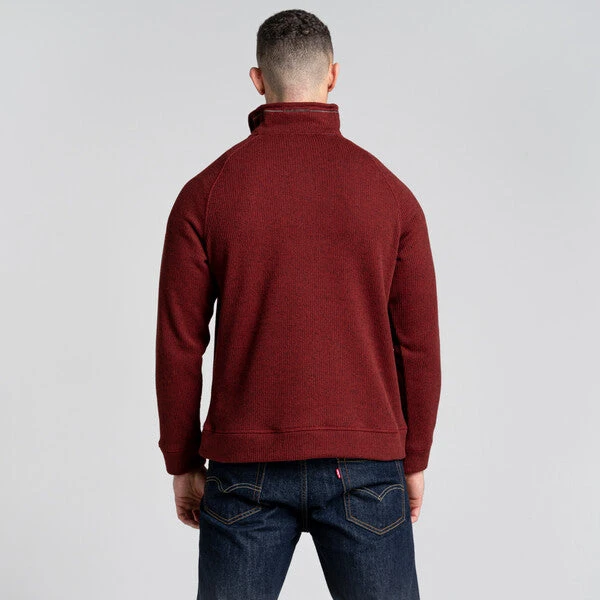 Craghoppers Men's Logan Half Zip Fleece | Mahogany Marl - Image 3