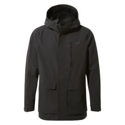 Craghoppers Men's Lorton Waterproof Breathable Jacket Black Pepper CMW780 RRP £115