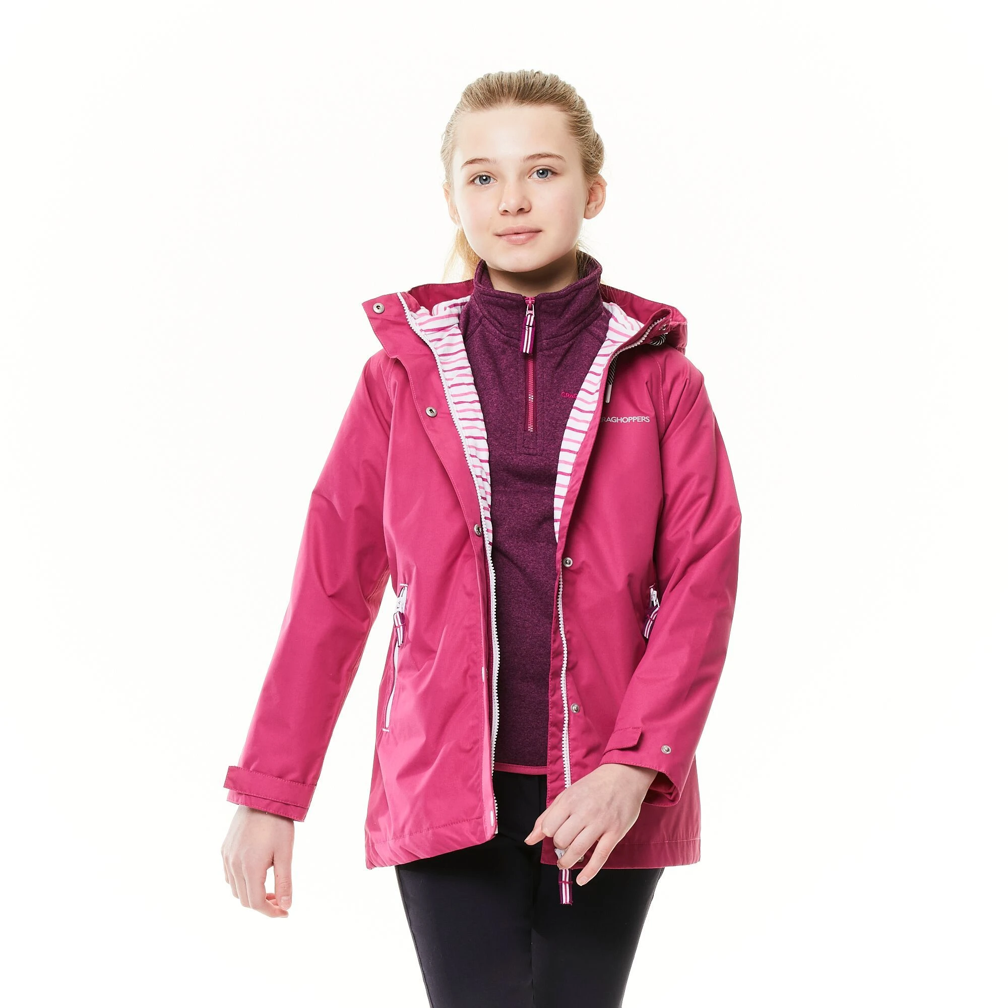 Craghoppers Girls Marietta Jacket Raspberry CKW049 RRP £40 - Image 2
