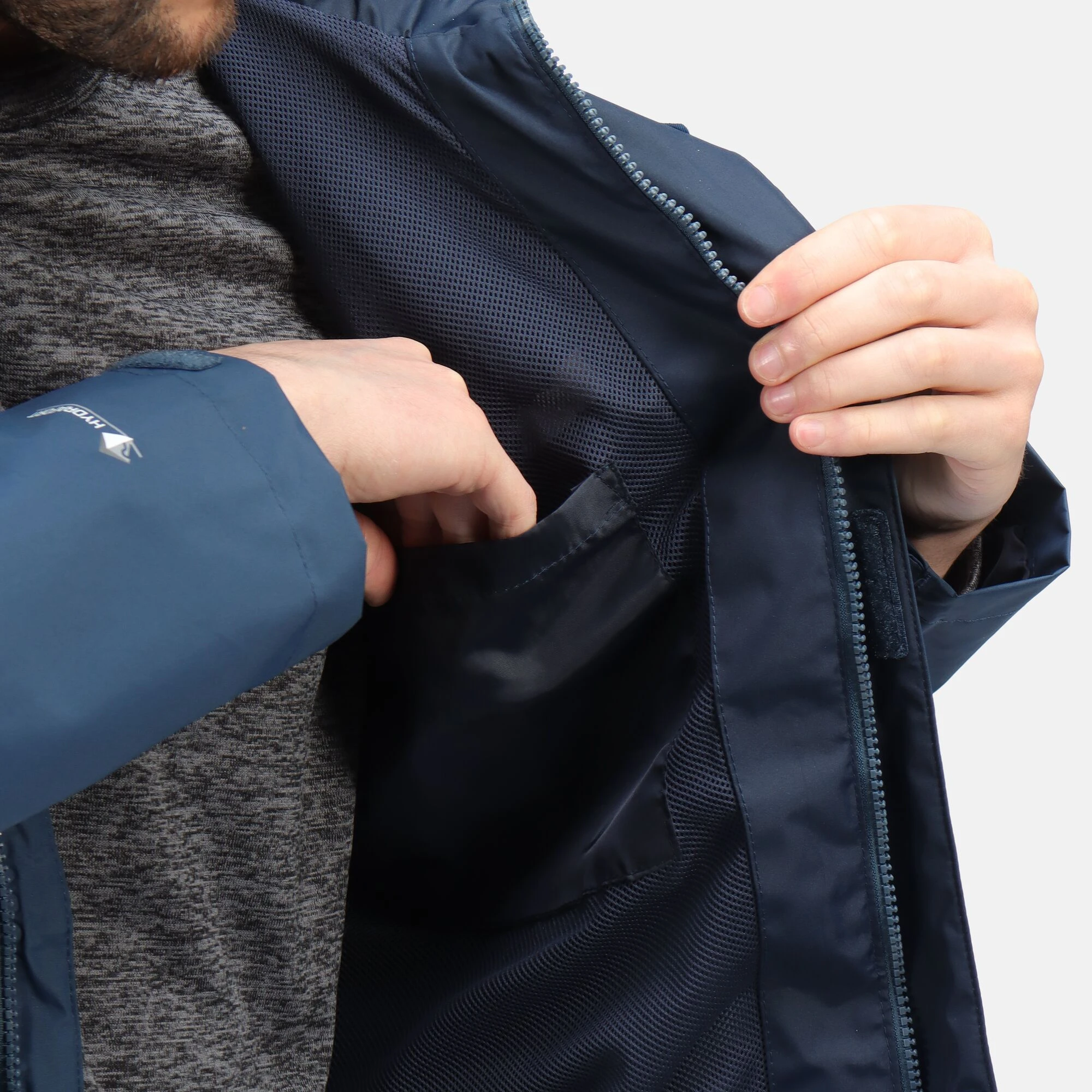 Regatta Men's Matt Waterproof Jacket Moonlight Denim/Navy - Image 2