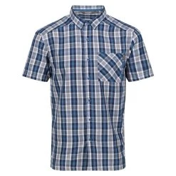 Regatta Men's Mindano VI Short Sleeve Shirt Dynasty Blue
